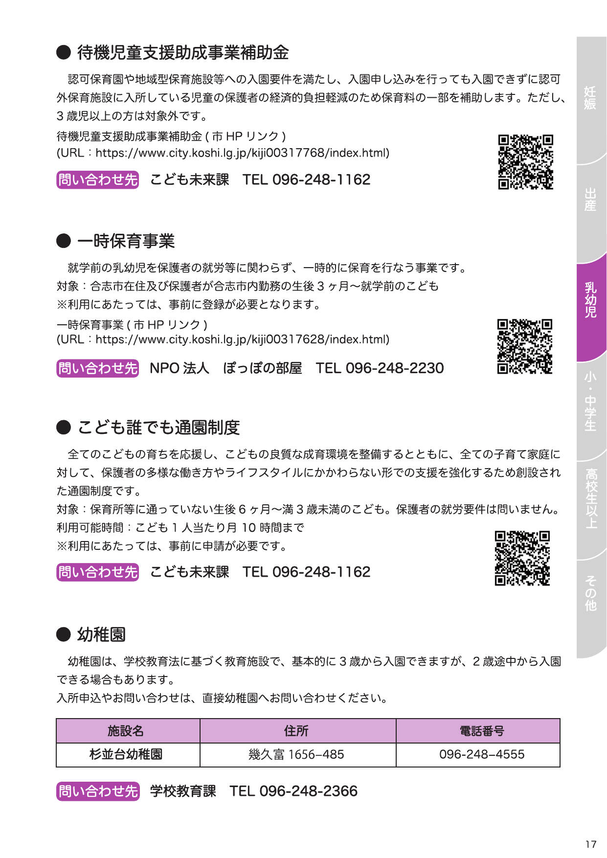 合志市子育て支援ガイドブック ページ16
