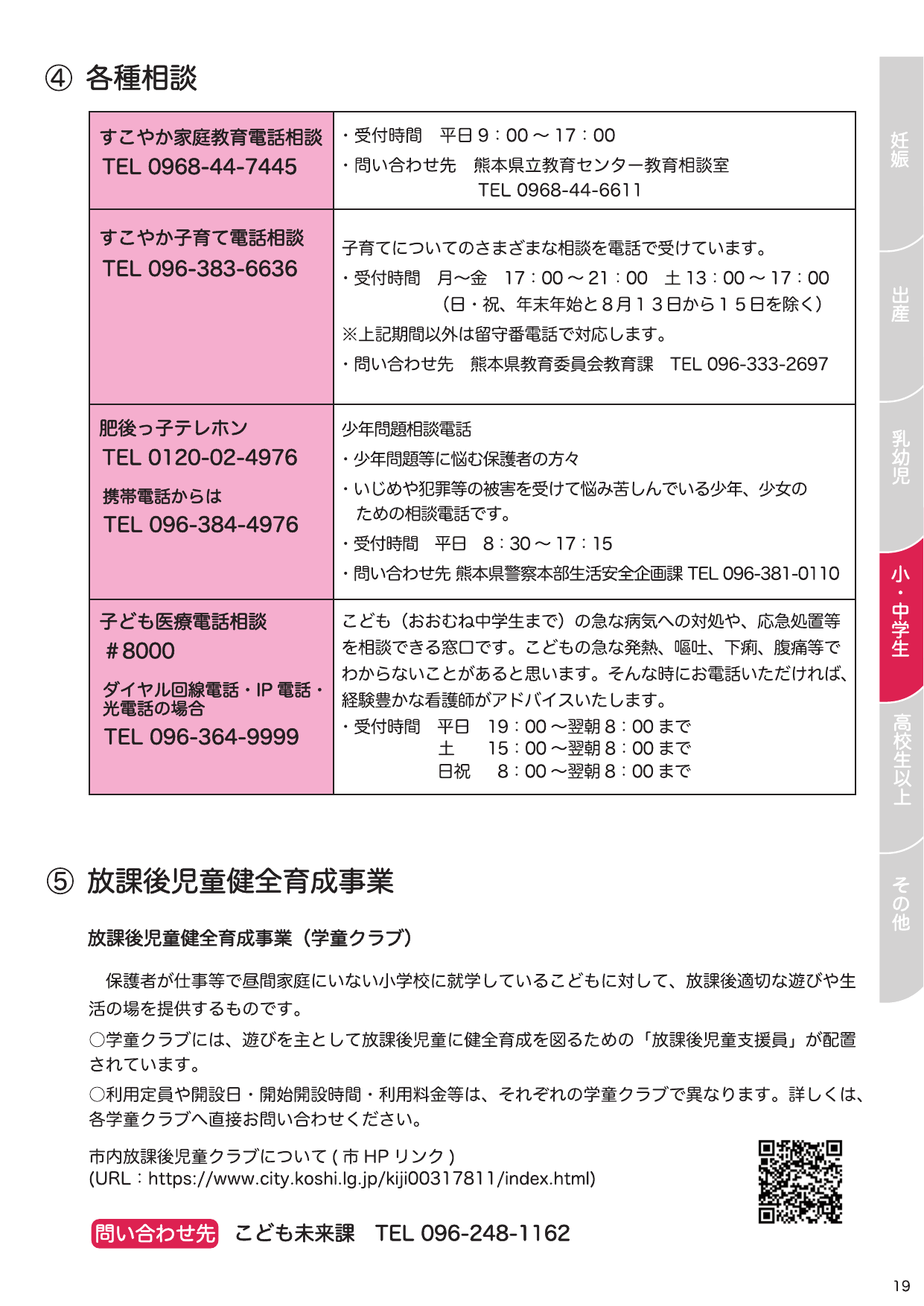合志市子育て支援ガイドブック ページ18